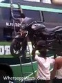 Balancing Stunt - A Guy Uploading The Bike(pulsar) On Head