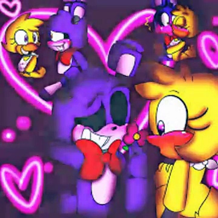 Fnaf bonnie x chica  beautiful girl foxy x  magle