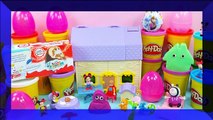 Peppa pig PLAY DOH 8 Minnie mouse toys Frozen egg Kinder surprise eggs Hello Kitty