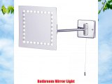 Forum Lighting Apus Switched Adjustable Square LED Bathroom Wall Mirror in Polished Chrome