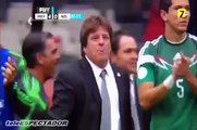 Christian Martinoli Festeja Gol de Oribe Peralta - Mexico vs Nueva Zelanda - Repechaje Brasil 2014