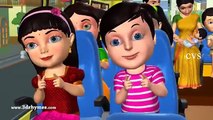 Wheels On The Bus Go Round And Round New   3D Animation Nursery Rhymes & Songs For Children