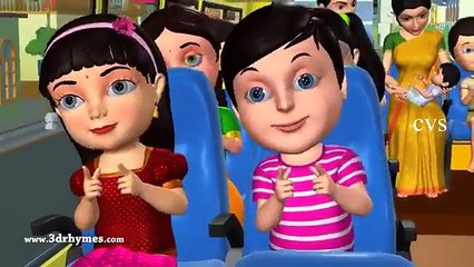 Wheels On The Bus Go Round And Round New   3D Animation Nursery Rhymes & Songs For Children