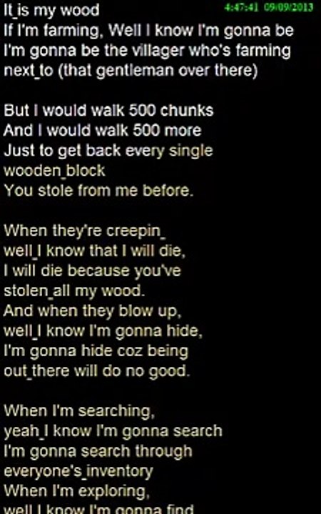 [Karaoke with Lyrics] "500 Chunks" - ElementAnimation