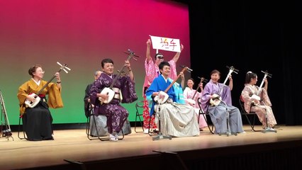 Japanese Tsugaru Shamisen 山口晃司三絃会　ふなし(曲名) 津軽三味線