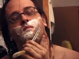 Straight Razor Shave Complete with Chin Nick