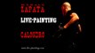 Live-painting : le portrait de Calogero par le peintre performer Zapata