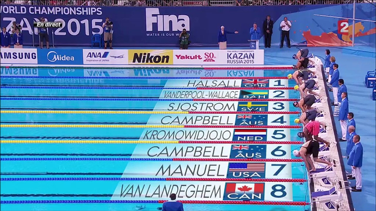 50m nage libre F (finale) - ChM 2015 natation, Bronte Campbell double