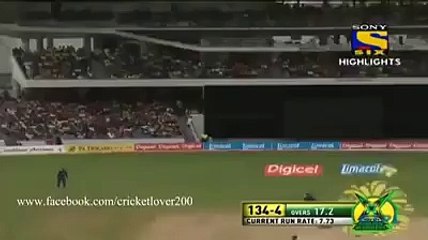 Mohammad Hafeez Off-balance Six ● CPL 2014