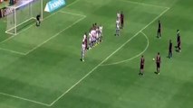 Funny football Luis Suarez Free Kick Hitt the Post   Manchester United v Barcelona 2015