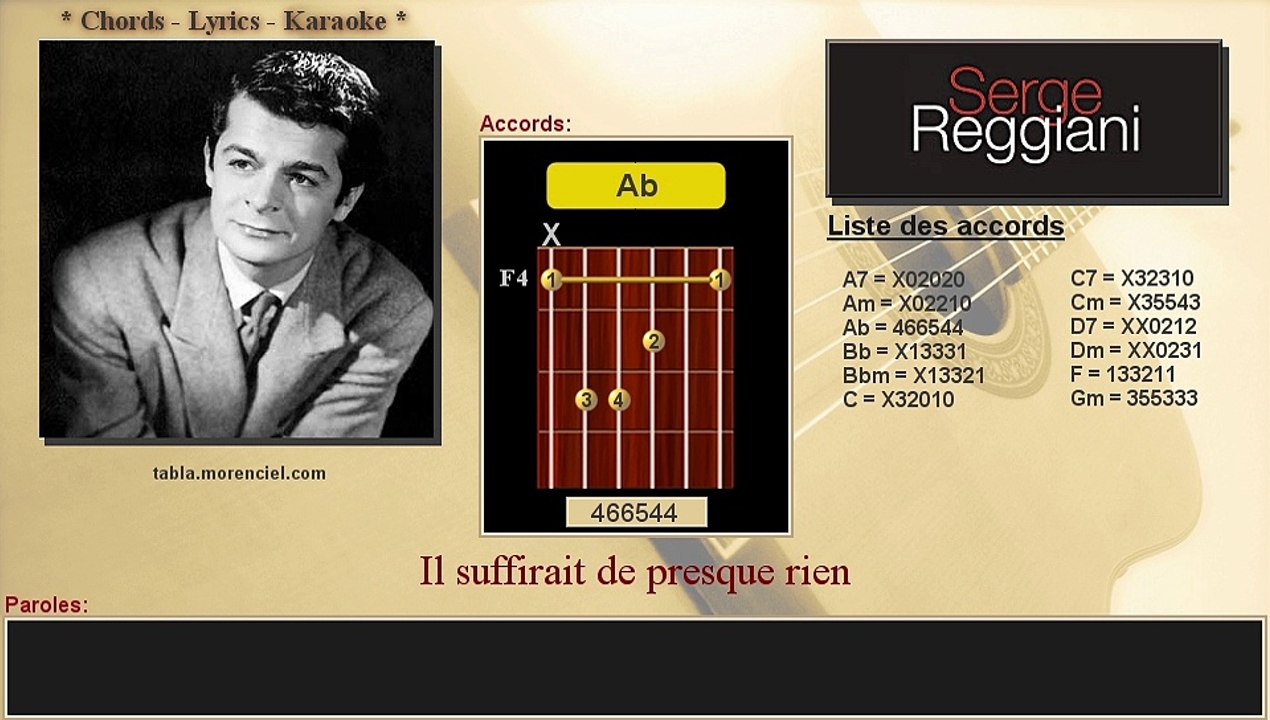 Chords & Lyrics (fr-#0003)