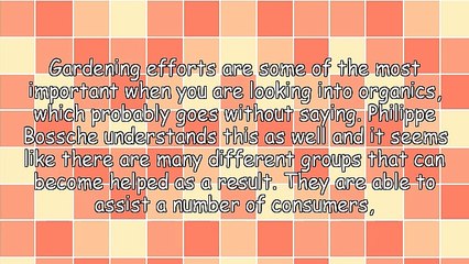 Philippe Van Den Bossche & Benefits From Consumers To Farmers