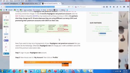 How to Cancel Current Subscription of Your Rapidgator.net Account