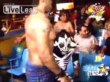 Mexican Pro Wrestler knocks out drunk fan