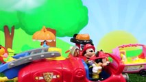 Mickey Mouse Pop Up Hot Dog Shop with Fireman Mickey Mouse Minnie Mouse Goofy and Pluto