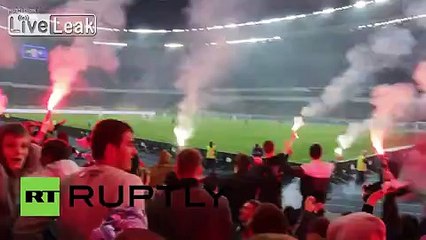 Ukraine: Fireworks, fascist salutes & flags as Dynamo beats Donetsk 1-0