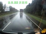 Spectacular Left Turn by Russian Driver