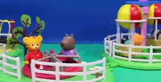 Peppa Pig Disney Mickey Mouse Clubhouse with Minnie Mouse Daddy Pig Zip Line Playground Playset