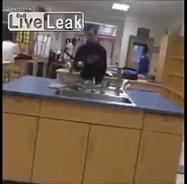 Boy Throws Spit Ball at Black Kid and Gets Knocked Out.