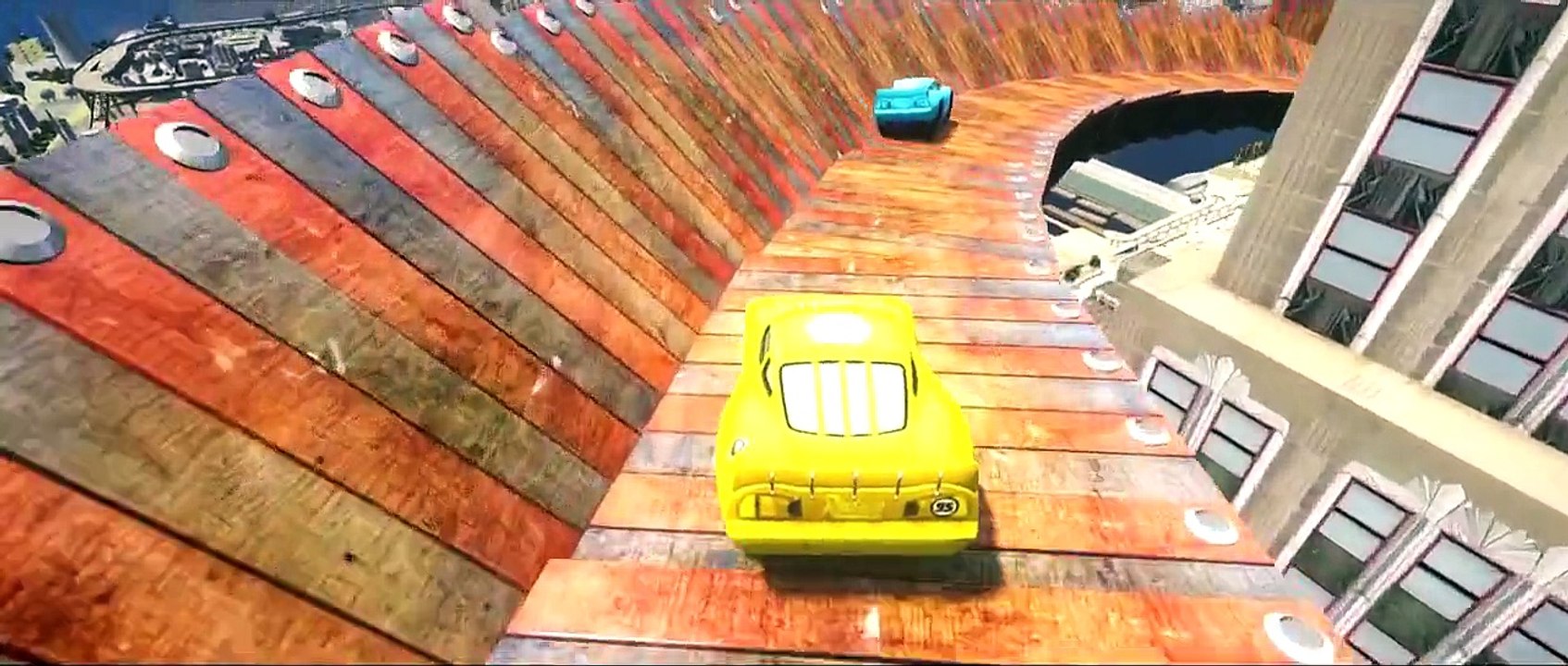 ADVENTURE TIME : FINN and JAKE riding Custom Yellow, Blue Lightning McQueen Cars! + Nursery Rhymes