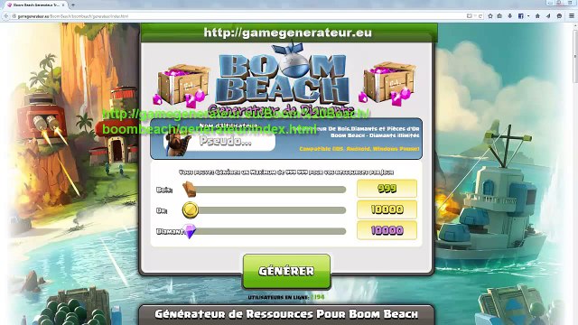 Boom beach triche diamants illimité android