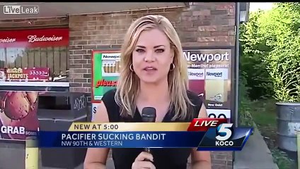 Bandit Sucks on Pacifier While Conducting Armed Robbery