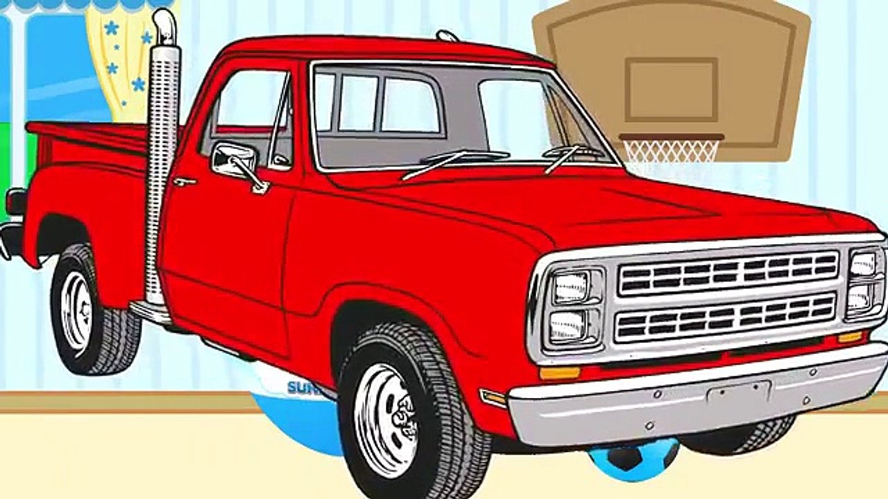 Learn Colours & Vehicles: TRUCKS ★ Coloring Book ★ Color Lesson for Kids, Toddlers & Babies