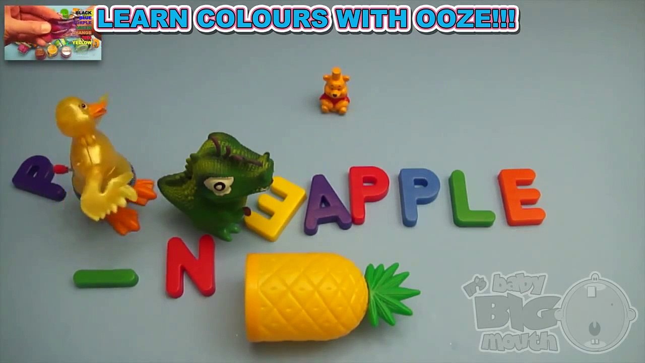 Winnie-The-Pooh Surprise Egg Learn-A-Word! Spelling Fruit! Lesson 5