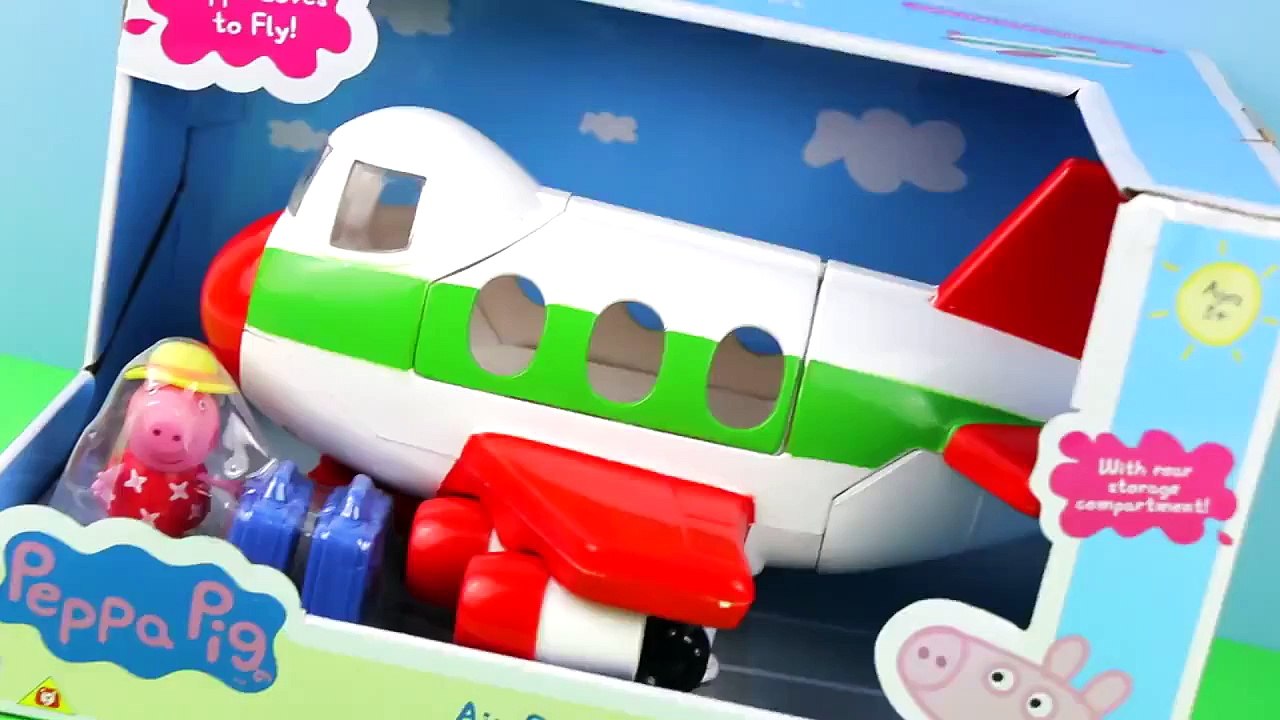 New Peppa Pig Holiday Plane episode George Daddy pig Play Doh Jumbo jet ...