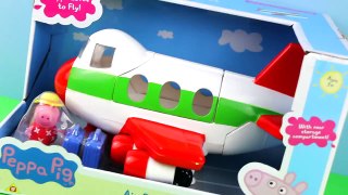 New Peppa Pig Holiday Plane episode George Daddy pig Play Doh Jumbo jet Airplane Toys 2015