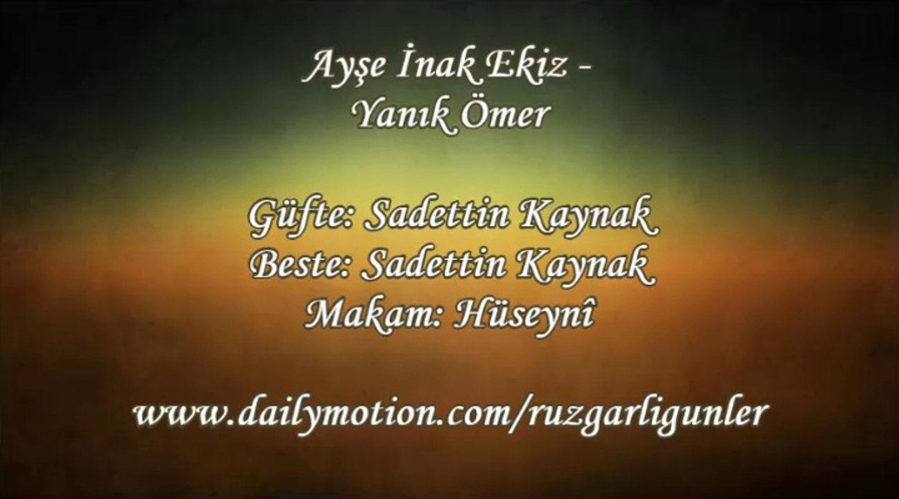 Ayşe İnak Ekiz-Yanık Ömer