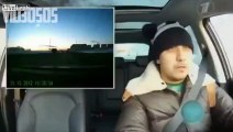 The reaction of the Russian driver in Chelyabinsk, when he saw the meteorite
