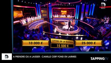 A prendre ou à laisser : Camille Cerf fond en larmes sur le plateau de l'émission !