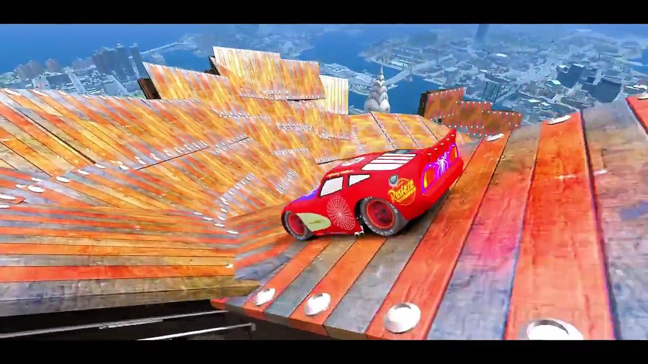 The Amazing Spider-Man with his Spiderman Cars McQueen & Hulk with Nursery Rhymes Song for Children!