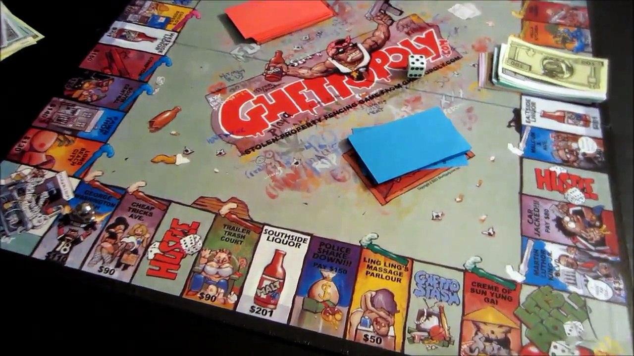 blacks play ghettopoly, a real game sold by urban outfitters years ago video Dailymotion