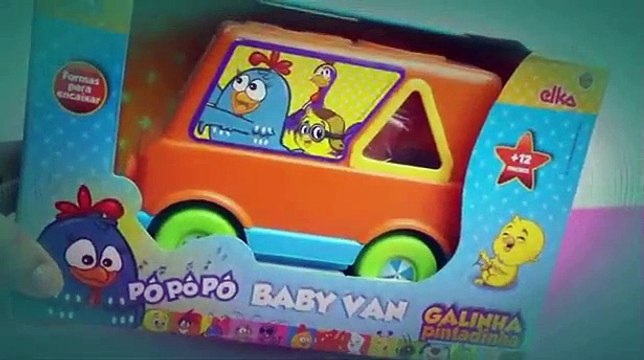 Galinha Pintadinha Baby Van Aprenda Formas Pintinho Amarelinho Baratinha Borboletinha Brinquedos