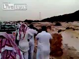 Car Washed Away in Heavy Floods (KSA 2013)