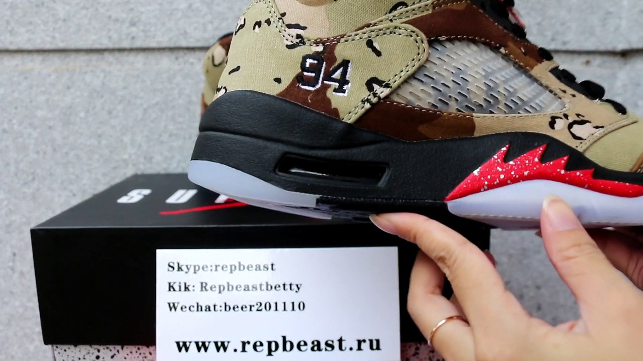 Supreme x Air Jordan 5 “Camo” HD Review from Repbeast.ru