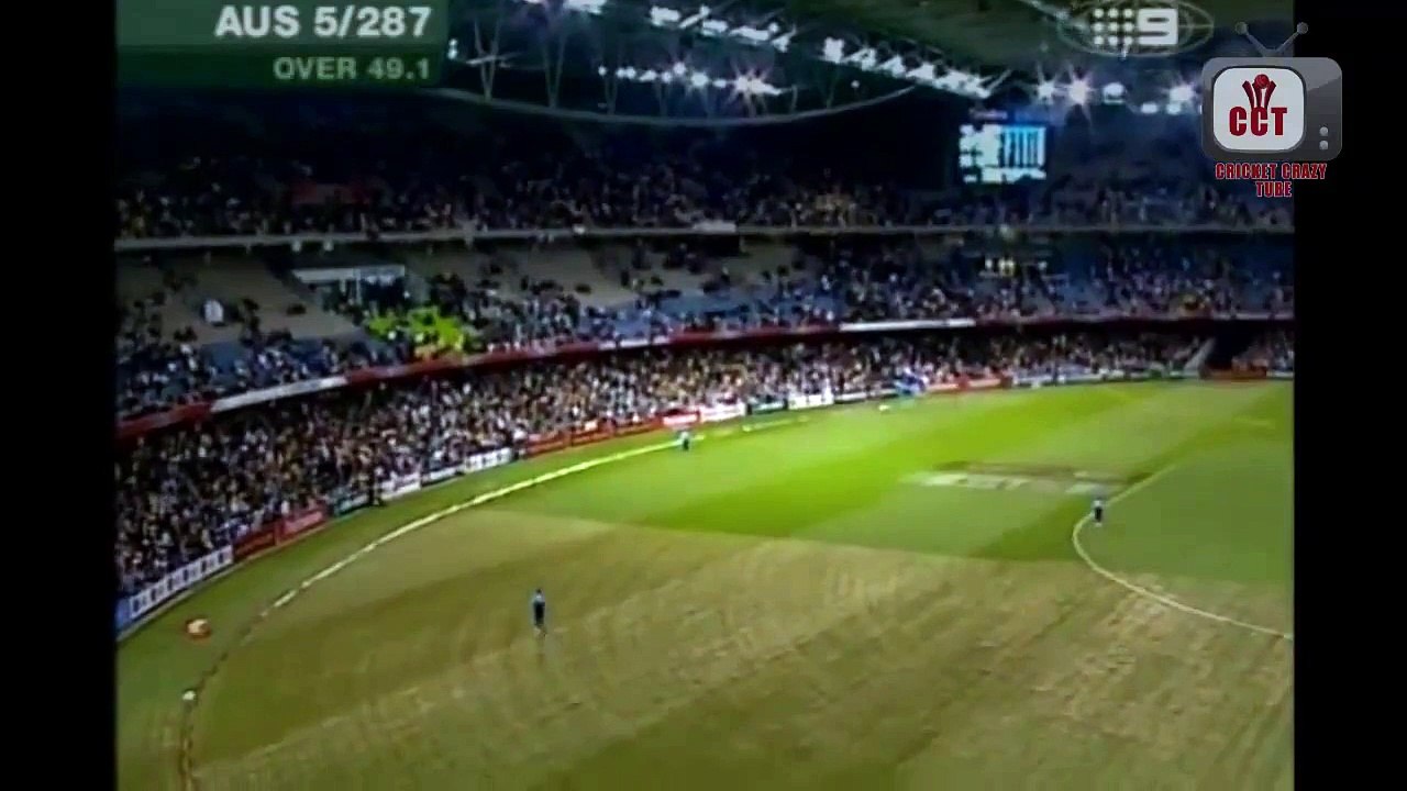 Indoor cricket stadium fail. Ball hits roof