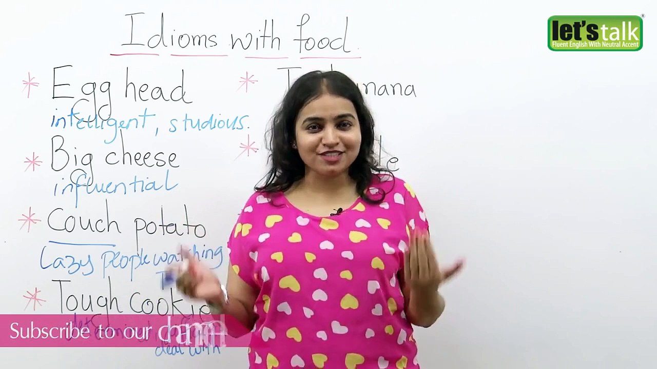 08 Funny idioms with food   Free English lesson ESL