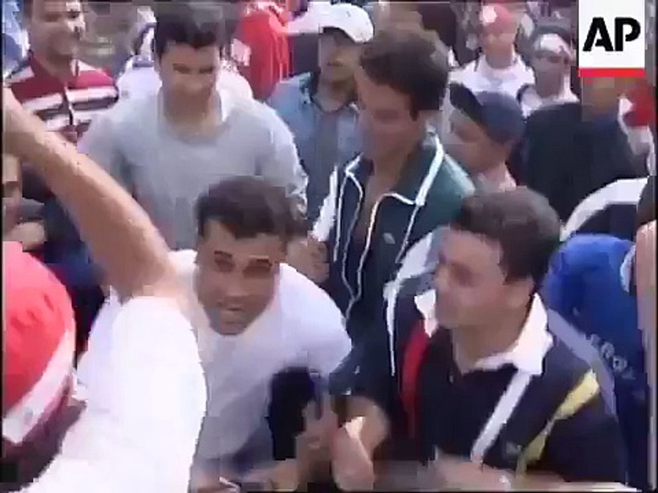 Soccer fan riots. Tunisian VS English hooligans. France, 1998 FIFA World Cup. Old school