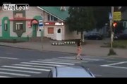 Two hot russian girls cause accident