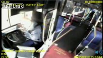 Bus driver high on synthetic marijuana crashs bus after having weed pipe while driving