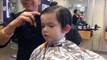 Toddler Falls Asleep During Haircut