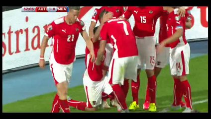 Junuzovic Goal - Austria 1-0 Moldova - 05-09-2015