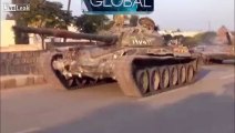 kurdish tanks and armor shelling  isis