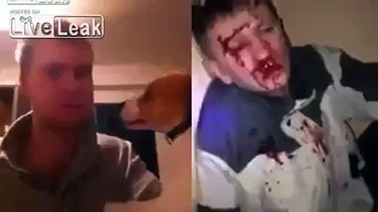Man who posts vidoe of him beating dog, gets beat himself for posting said video.