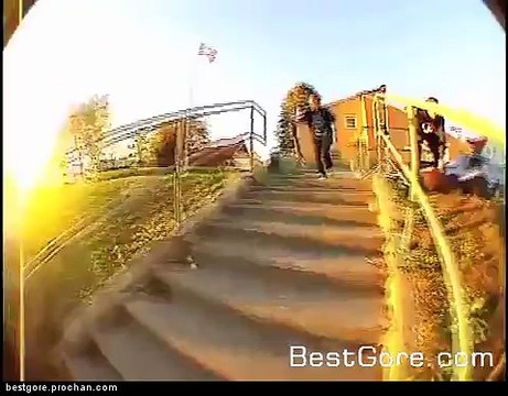 Idiot Skateboarder Gets Hit by a Truck, Starts Twitching on the Road