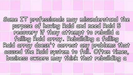 Why Rebuilding a Raid Array Won't Repair Anything Using Raid 5