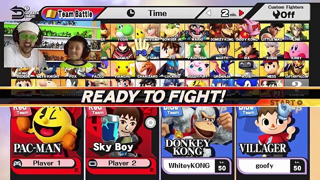 Dad & Son vs. Level 50 BOSS Amiibo !! Duck Hunt + Mr. Game & Watch (Super Smash Bros Wii U Part 7)